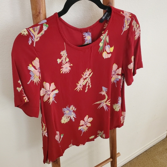 Madewell Bird Of Paradise Button Back Cropped Shirt - Picture 9 of 12